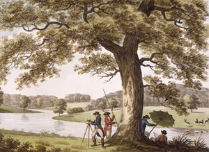 Humphrey Repton surveying with a Theodolite