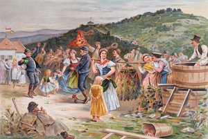 Festival Celebrating the Wine Harvest in Hungary by Hungarian School