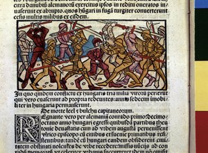 MAGIARS Combat of: Illustration from book “Chronicle of Hungary” by Hungarian School