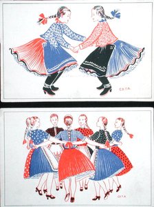 Postcards Depicting Traditional Hungarian Dances