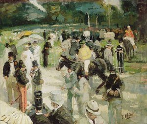 Racing at Longchamp by Hurst Balmford