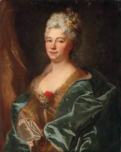 Portrait of the Marquise de la Mesangere, nee Marguerite de Rambouillet by Hyacinthe Francois Rigaud