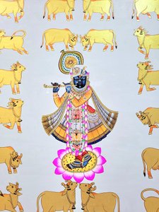 Krishna Among Golden Cows