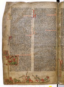 Baptism of King Olaf Tryggvason, from Flateyjarbok (The Book of Flatey), late 14th century by Icelandic School