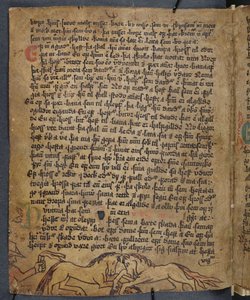 Horse Fight, from Heynesbok (The Book of Heynes), 1st half of 16th century by Icelandic School