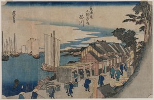 Shinagawa from the series Fifty-three Stations of the Tokaido by Ichiryusai Hiroshige II