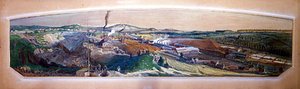 Industrial landscape in the Blanzy coal field, Saone-et-Loire