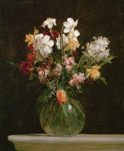 Narcisses Blancs, Jacinthes et Tulipes by Ignace Henri Jean Fantin Latour