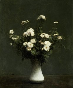 Vase of Chrysanthemums by Ignace Henri Jean Fantin Latour