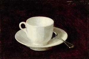 White Cup and Saucer