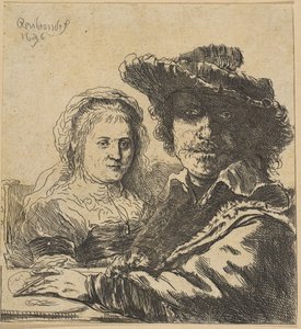 Rembrandt and His Wife Copy