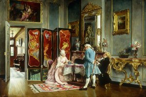 Figures in an Elegant Interior, 1879 by Ignacio Leon y Escosura