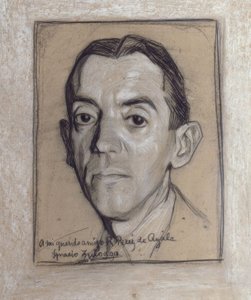 Portrait of Ramon Perez de Ayala (1888–1962) Spanish Writer and Journalist – Drawing – Generation of 1914 by Ignacio Zuloaga