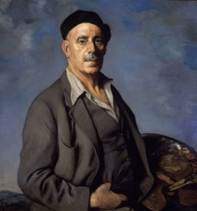 Self-Portrait with Blue Background – 1942
