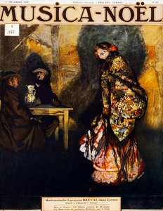 Lucienne Breval, Swiss soprano, as Carmen, in the opera by Georges Bizet