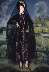 Portrait of Anita Ramirez in Black by Ignacio Zuloaga y Zabaleta