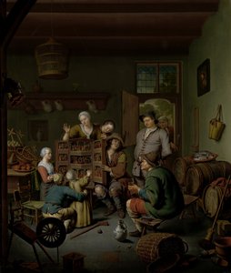 The Fish Market in Antwerp by Ignatius Josephus van Regemorter
