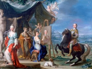 Equestrian Portrait of a Nobleman as Protector of the Arts, c. 1699-1748