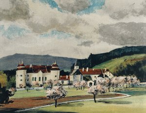 Weinzierl Castle near Wieselburg, c.1909 by Igo Potsch