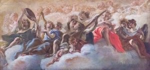 Concert of angels by Il (1639 1709) Baciccio