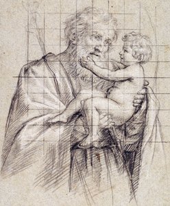 Saint Joseph holding the Christ Child by Il Sassoferrato