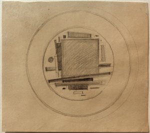 Design for a Suprematist Painting on Porcelain by Ilja Grigorewitsch Tschaschnik