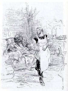 Illustration for the Novel The Death of Ivan Ilyich by Leo Tolstoy by Ilya Efimovich Repin