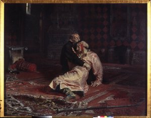 Ivan the Terrible and His Son Ivan on November 16, 1581 by Ilya Efimovich Repin