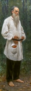 Leon Tolstoi Barefoot by Ilya Efimovich Repin
