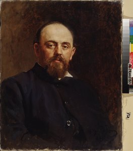 Portrait of Savva Mamontov, Founder of the First Private Russian Opera by Ilya Efimovich Repin
