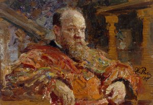 Portrait of Pavel Viktorovich Delarov 1851-1913, 1910 by Ilya Efimovich Repin