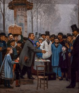 The Seller of Novelties in Paris by Ilya Efimovich Repin