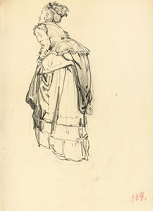 Woman in Dress from Behind by Ilya Efimovich Repin