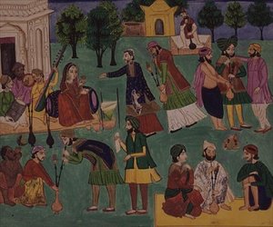 Manners and Customs, one of four drawings depicting the manufacture and use of narcotics, by an Amritsar artist, Punjab
