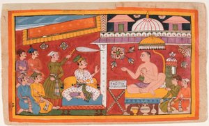 A Jain Teacher Receives a Prince and His Retinue by Indian School