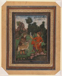 A falconer and a gamekeeper by Indian School