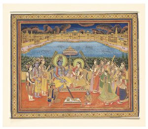 A painting of Rama and Sita, India, Jaipur, c.1800 by Indian School