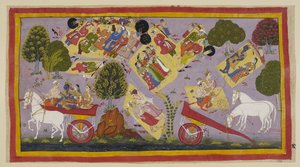 The exiles have reached the Tamasa river and pass the night on its banks, still surrounded by the grieving townspeople by Indian School