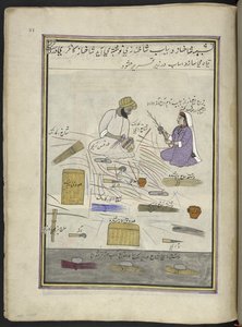 Basket-maker and his wife by Indian School