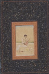 Behzad the painter wearing glasses by Indian School