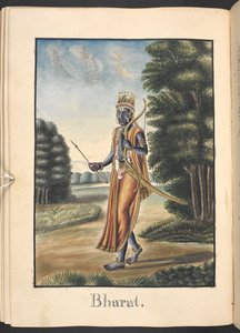 Bharata, half-brother of Rama by Indian School