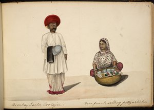Bombay tailor; Bohori woman peddler by Indian School