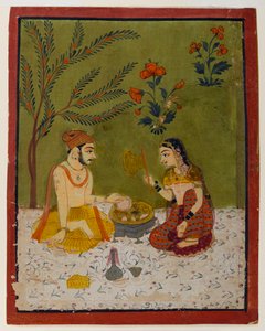 Couple seated under a tree, c.1700
