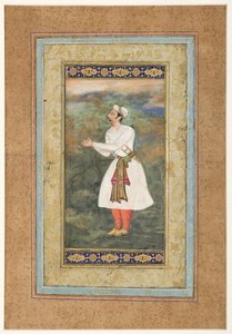 Courtier Standing in an Attitude of Great Respect by Indian School