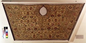 Embroidered cotton saddle cloth, Hyderabad, Andhra Pradesh, 17th century
