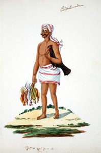 Farmer with Chickens