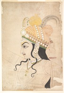 Head of Krishna: Cartoon for a Mural of the Raslila, c.1800