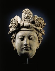 Head of a Bodhisattva from Gandhara by Indian School