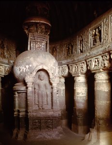 Interior of Cave 19 by Indian School