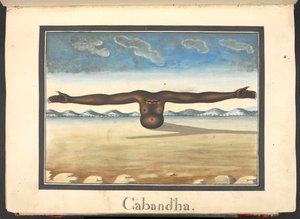 Kabandha, a demon slain by Rama by Indian School